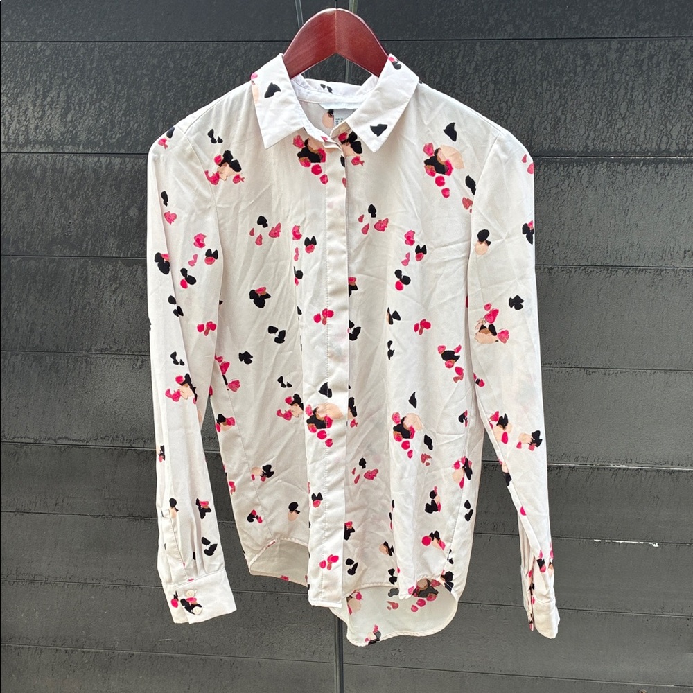 H&M White Floral Men's Shirt